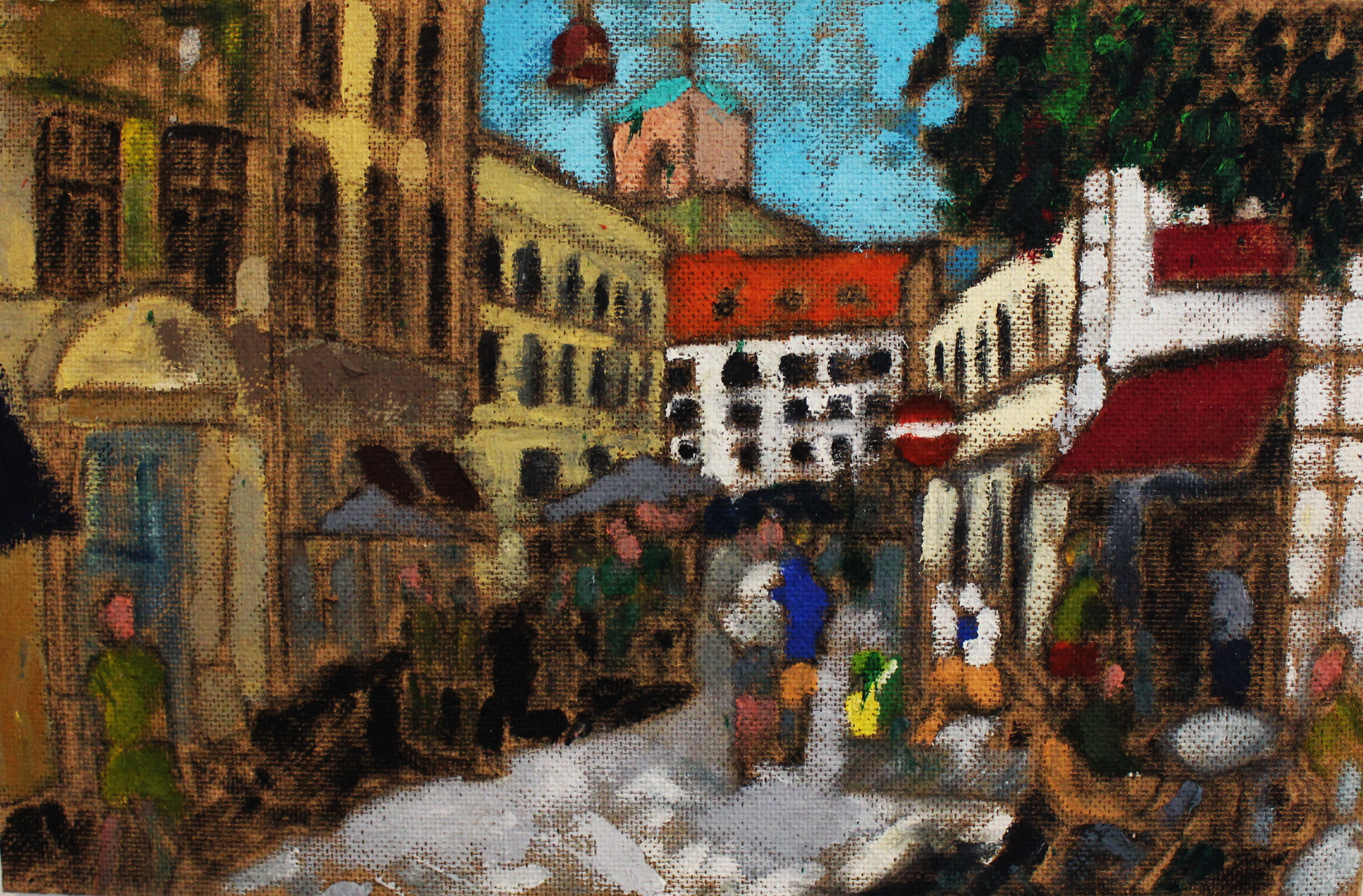 'She Walks on Clouds', Work sketch, 14